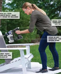 Portable Cordless Drill Connect Paint Sprayer Featuring A Compact Application Cup And High Pressure Output for wood staining, used by woman.