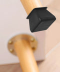 Black Silicone Chair Leg Protectors Non Slip Furniture Pads Set Of 16 for Hardwood Floors on wooden chair leg.
