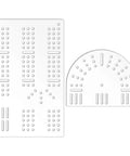 Top Shelf 3 Track Cribbage Board Templates Cut From Crystal Clear Acrylic Router Jig with precision holes for DIY crafting.