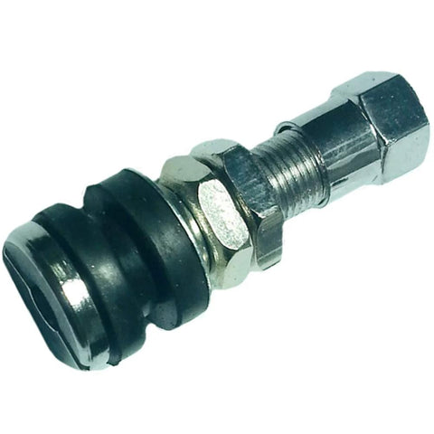 Metal tire valve stem for motorcycles, stainless steel, high‑pressure tubeless, silver