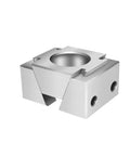 Heavy Duty Pneumatic Wedge Fixture For Multi Station Cnc Machining, solid metal clamping block with precision center hole design.