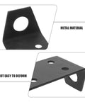 Close-up of black metal Beefy Trailer Hitch Winch Mounting Plates 2 Pack For Off Road ATV And Truck, showing hole details and durability.