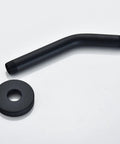 Solid Brass 8 Inch Matte Black Shower Arm With Flange Replacement Anti Leak Ceiling Wall Mounted Bend Durable Metal Construction Standard One Half Inch NPT No Fuss Install Corrosion Resistant shown separately