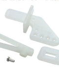 20 Pack Dope Rudder Servo Rod Angle Clevis Sets For RC Airplanes With 1mm Chuck Screws White Nylon RC Parts Upgrade Kit.