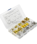 116 Piece Helicoil Thread Inserts And Self Tapping Assortment Kit showing various sizes M3 to M12 in stainless steel and carbon.