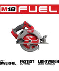 Pro Level M18 Brushless Cordless Circular Saw, 7.25-inch blade, designed for fast and accurate heavy-duty framing cuts.