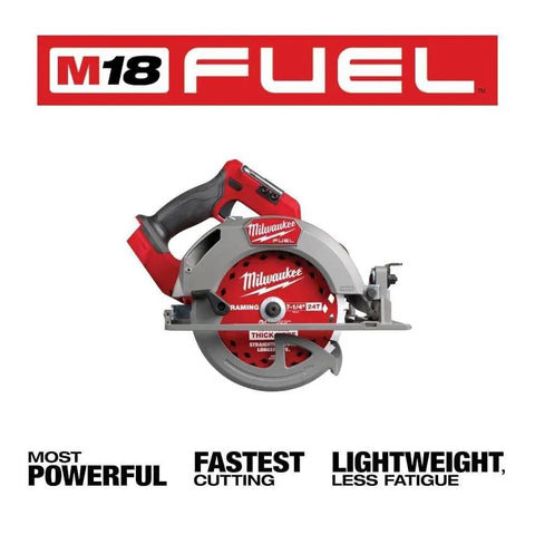 Pro Level M18 Brushless Cordless Circular Saw, 7.25-inch blade, designed for fast and accurate heavy-duty framing cuts.