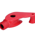 Heavy Duty Cast Iron Pipe Bender And Conduit Former For Electric Wires And Aluminum Alloy, Red tool with threaded end for precise bending.