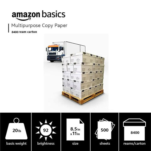 Straight Up Reliable Multipurpose Copy Paper Bulk Haul 8 By 11 Inches 20 Lb 92 Brightness White Full Truckload 8400 Reams Laser Inkjet Ready Daily Office Heavy Hitter For Copier And Fax Machines