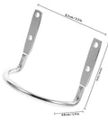 Heavy Duty Hammer Holder Wall Mount Tool Rack With Iron Hooks, close-up view of single iron hook showing dimensions, 4 Pack