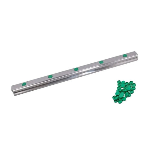Shop Grade HGR25 Steel Linear Guide Rail With Matching Slider Moves Smooth As Silk On Any Cnc Router Or 3d Printer Diy Build, includes green caps.