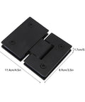 Black stainless steel hinge from Built To Last Heavy Duty 180 Degree Stainless Steel Shower Door Hinge Set For Frameless Glass