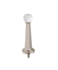 Heavy Duty Door Stoppers For Bottom Of Door Solid Metal Baseboard Mounted Screw In Wall And Floor Protector Satin Nickel Finish 3 Inch 8 Pack Tough As Nails Protection For Busy Households, single door stop view
