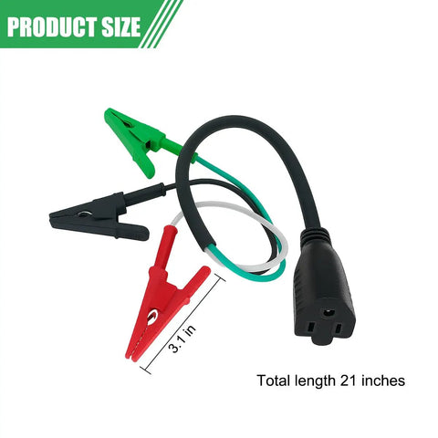 HVAC And Automotive Circuit Breaker Finder Accessory Kit With Three Core Power Adaptor Cord for Socket Testers and Voltage Testers, 21 inch