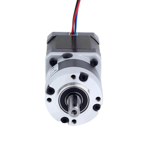 Front view of Nema 17 Stepper Motor With 5 To 1 MG Series Planetary Gearbox Bipolar 48mm Length High Torque Low Noise Long Life