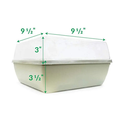 Self Watering Seed Starter Tray Kit With 68 Peat Pellets And Water Wicking Mat 2 Pack Seedling Trays dimensions