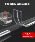 Flexible clear silicone baby proofing corner protectors and edge bumper strips showing adjustable design for safety.