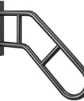 Rock Solid Wall Mount Handrail For One To Three Steps Outdoor Hella Durable Safety Railing with smooth black metal grip.