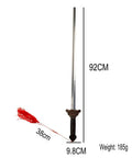 Retractable Tai Chi Sword For Martial Arts And Magic Tricks, Stainless Steel Blade With ABS Handle And Red Tassel, 92cm Overall