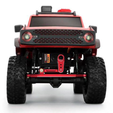 Front view of RC truck with Emax ES08MAII 12g Analog RC Servo, visible through the chassis, showcasing its integration
