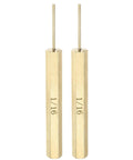 Real Deal 2 Piece Brass Pin Punch Set Non Marring Drive Punch 1/16 Inch Alignment Center Hole Tool For Watch Repair Automotive Jewelry Crafting And Everyday Shop Grind shown with detailed brass finish.