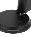Sleek Matte Black Zinc Alloy Push Type Door Stop Catch With Hold Open Floor Base close-up view showing base and locking mechanism.
