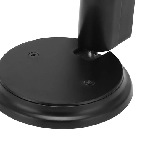 Sleek Matte Black Zinc Alloy Push Type Door Stop Catch With Hold Open Floor Base close-up view showing base and locking mechanism.