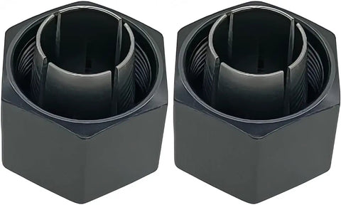 Four Piece Router Collet Set With One Half Inch And One Quarter Inch Collets Precision Grip And Vibration Resistant Fits Common Router Models