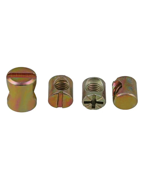 Cross Dowel Slotted Barrel Nuts M6 M8 Zinc Plated Carbon Steel For Furniture Assembly Multi Pack 20 Pcs M8x15 B Type
