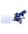 Blue Gravity Feed Hvlp Mini Air Spray Gun With 0.8Mm Nozzle for auto touch ups and crafts, featuring a lightweight design.