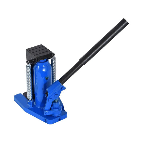 Heavy Duty 5 Ton Hydraulic Claw Jack Smooth As Butter Precision Auto Workhorse With 110 Mm Stroke Quick Release Hook, blue design.