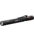 Rechargeable LED Penlight With Twist Focus Optic 500 Lumens Pocket Sized EDC Light For Medical Pros Law Enforcement Pilots And Military Dual Power Compact Black close-up