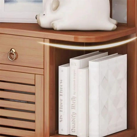 Corner Triangle Bookshelf For Living Room Wall Cabinets Space Saving Storage Shelves Bookcase For Home Office, detail view
