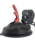 Beefy 45mm Vacuum Suction Base For Reciprocating Machinery And Precision Fixtures With ABS Pad Strong Adhesion On Glass Engraving And Non Porous Surfaces Ideal For Automated Equipment And Vibration Compatible Devices, black with red lever