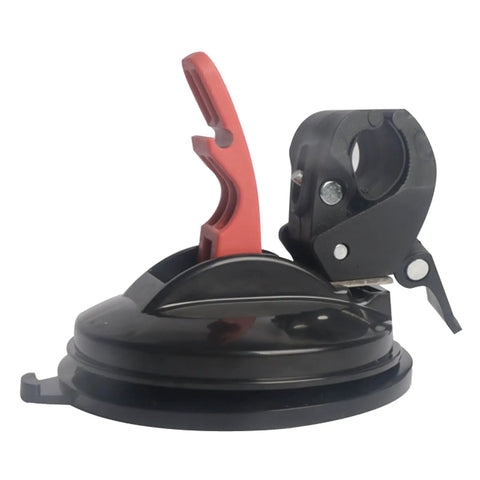 Beefy 45mm Vacuum Suction Base For Reciprocating Machinery And Precision Fixtures With ABS Pad Strong Adhesion On Glass Engraving And Non Porous Surfaces Ideal For Automated Equipment And Vibration Compatible Devices, black with red lever