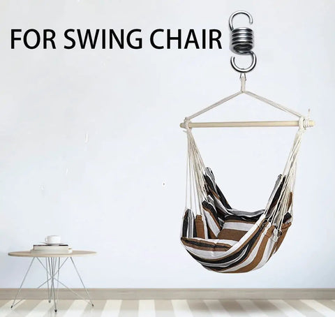 Heavy Duty Stainless Steel Swing Springs For Hammock Chair And Porch Swing 500Lb Capacity Premium 304 Stainless Steel Easy Install Suspension Hooks Ideal For Hanging Chairs Gym Patio And More above a hammock chair