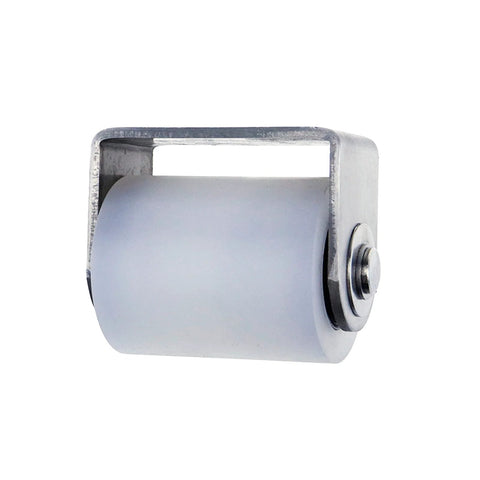 Slide Gate Guide Roller With Post Welded Bracket 1.6 Inch Diameter Heavy Duty Ball Bearing Nylon Wheel And Bracket Assembly