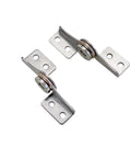 Stainless steel torque hinge pair with through-hole locate blade, mounting plates and rollers, left-right