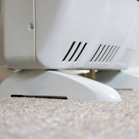 Close-up of a 20,000 BTU Vent Free Blue Flame Propane Heater For Indoor Use No Electricity Needed Heats Up To 700 Sq Ft
