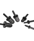Top Quality 6 Piece Copper Pipe Swaging Drill Bit Set With Triangle Handle Tube Expander Tool Kit For Air Conditioning And Conduit Work Featuring 1/4, 3/8, 1/2, 5/8, 3/4, And 7/8 Inch Imperial Sizes Perfect For Pros, showing various sizes of swaging drill bits.