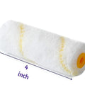 4 inch paint roller cover with thick microfiber material for applying paint, part of the 20 Pack 4 Inch Paint Roller Covers High Density Microfiber Sleeves No Sweat Home Wall Painting Drywall Repair Smooth Finish Weekend Warrior Essential Home Gear.
