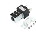 Hefty 300 Amp DC Contactor Switch TSU 285 Built Like A Tank For Cars And Electric Forklifts Featuring One Normally Open Terminal Suited For 12V 24V 48V Electrical Systems, metal casing, connection terminals visible.
