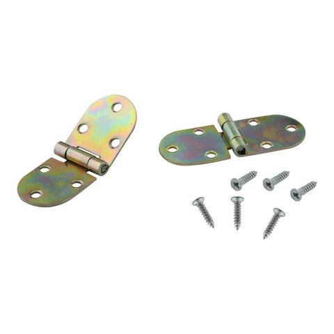 Two Pack Metal Flush Hinges For Cabinets 180 Degree Cabinet Door Hinges With Semicircle Decorative Style Durable Furniture Hardware Includes Screws 72x28mm