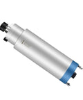 Heavy Duty 4.0KW Water Cooled Spindle With Rock Solid Alloy Housing And Screaming Fast 30000 RPM Speed Built For CNC Router Tools, silver color, top view