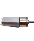 DC 6V 12V Gear Motor Featuring Knockout Speed Control Reversible CW CCW Operation Hella Tough Reduction Gearbox side view.