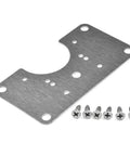 Stainless Steel Hinge Repair Plates Kit For Quick Kitchen Installations And Fixes With 1, 4 Or 10 Plates And Screws, 90 x 50 mm plate front view