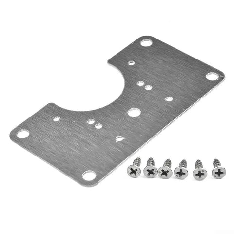 Stainless Steel Hinge Repair Plates Kit For Quick Kitchen Installations And Fixes With 1, 4 Or 10 Plates And Screws, 90 x 50 mm plate front view