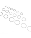 Rustproof Aluminum Washer Kit With Storage Box 450 Pcs Flat Round Washers For DIY Projects Super Handy Furniture Repair Appliances And Outdoor Gear Ultra Durable Gaskets For Quick Easy Home Fixes, assorted sizes