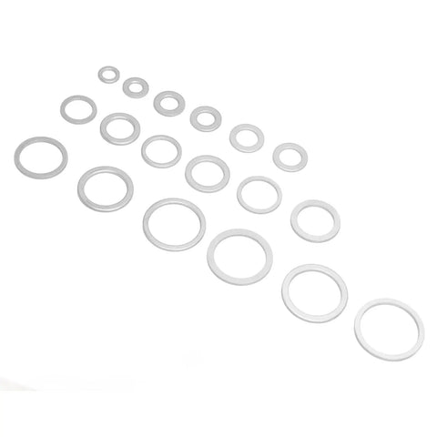 Rustproof Aluminum Washer Kit With Storage Box 450 Pcs Flat Round Washers For DIY Projects Super Handy Furniture Repair Appliances And Outdoor Gear Ultra Durable Gaskets For Quick Easy Home Fixes, assorted sizes
