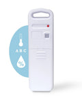 Wireless Indoor Outdoor Temperature And Humidity Sensor With A B C Switch for smart home climate monitoring, front view.